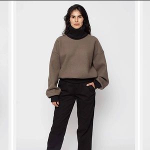 Los Angelos Apparel Wool Turtleneck Sweater with Heavy Cotton
